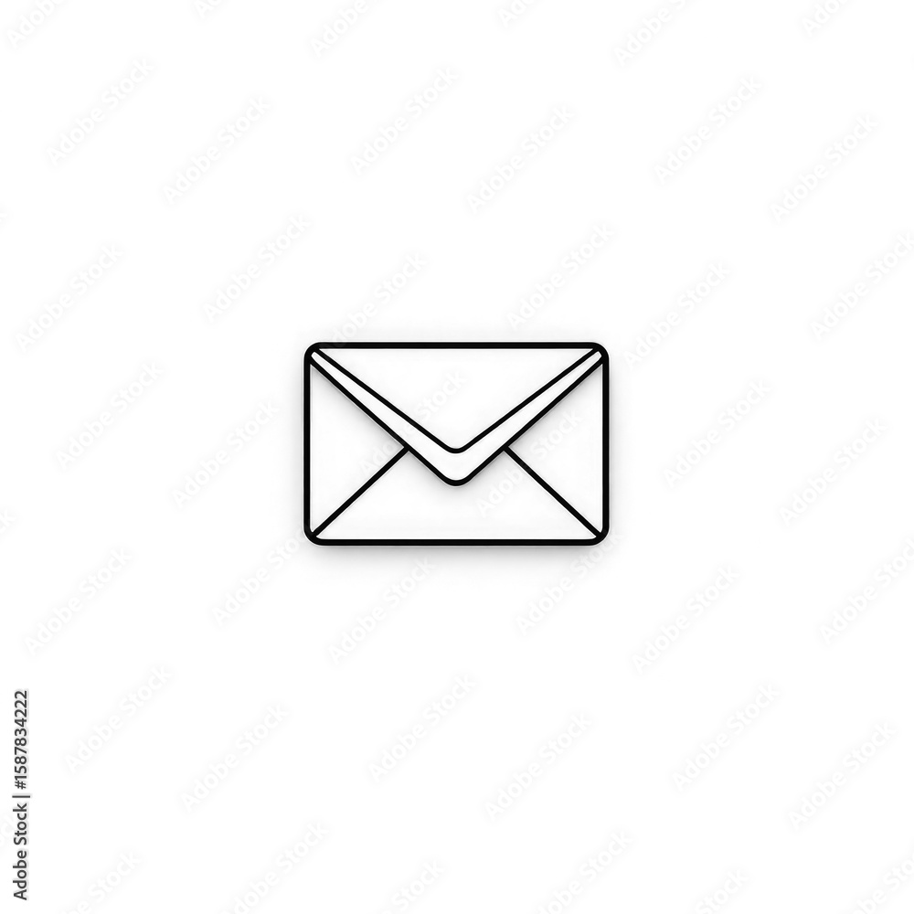 Line art mail icon with transparent background PNG and JPEG image for your business Line art mail icon with transparent background PNG and JPEG image for your business