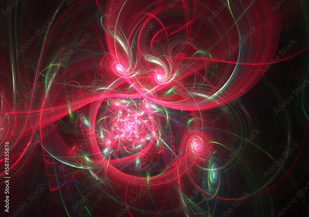 Obraz premium Fractal colored abstract on black background