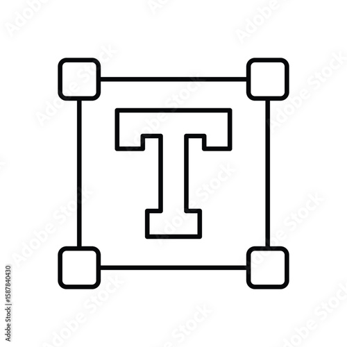 Text Tool Icon vector stock illustration