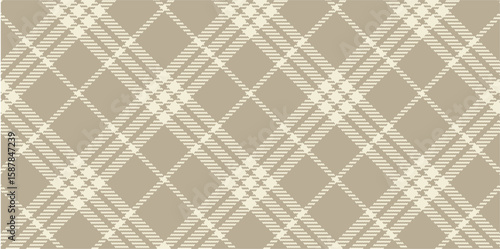 Vector checkered pattern or plaid pattern in green and bw. Tartan, textured seamless twill for flannel shirts, duvet covers, other autumn winter textile mills. Vector Format