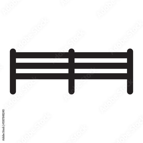 Simple Fence Icon for Home or Garden
