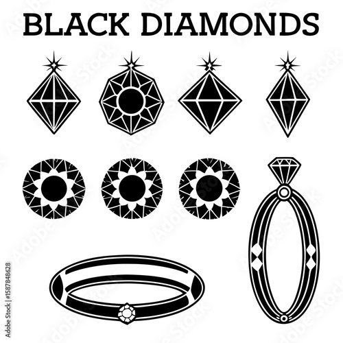 Black diamond jewelry and gems black diamonds gemstones