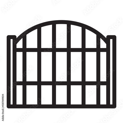 Simple Fence Icon for Home or Garden
