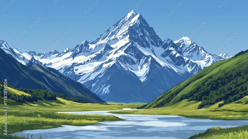 Fototapeta premium Majestic Mountain Landscape