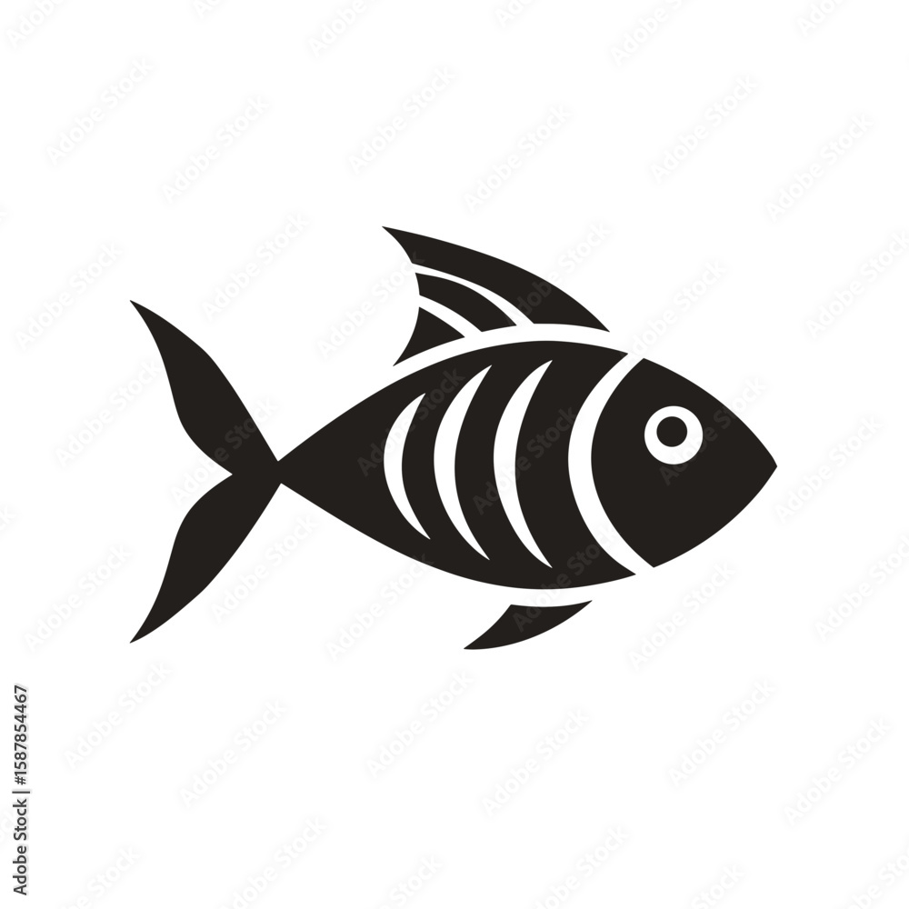 Fototapeta premium Vector Fish Clipart, Icon, Logo