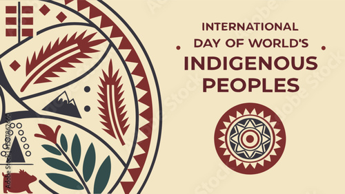 International day of world's indigenous peoples vector design for social media and print materials use