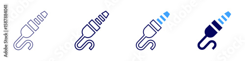 Cable survey icon in 4 different styles. Thin Line, Line, Bold Line, Duotone. Duotone style. Editable stroke