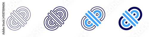 Rope icon in 4 different styles. Thin Line, Line, Bold Line, Duotone. Duotone style. Editable stroke