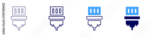 Vga icon in 4 different styles. Thin Line, Line, Bold Line, Duotone. Duotone style. Editable stroke