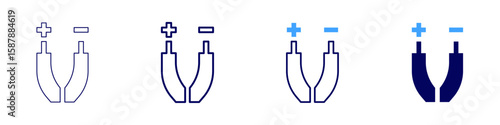 Wires icon in 4 different styles. Thin Line, Line, Bold Line, Duotone. Duotone style. Editable stroke