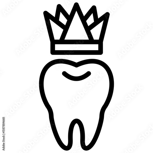 dental crowns  line icon