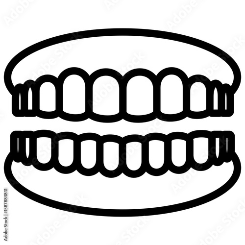 dentures line icon