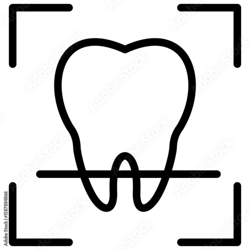 dental x-rays line icon