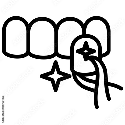 veneers line icon
