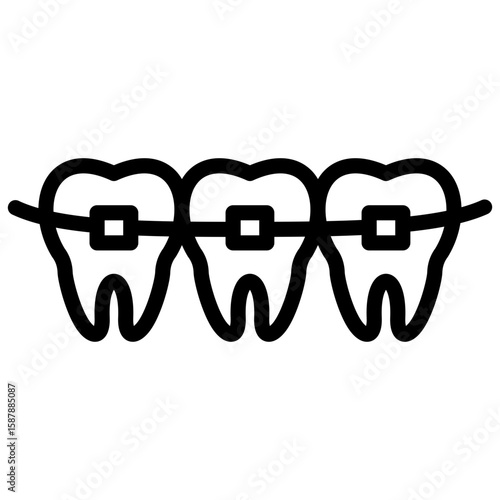 braces line icon