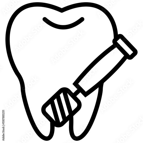 gum disease treatment  line icon