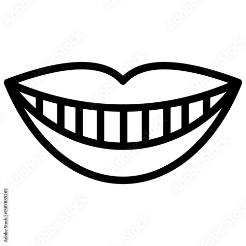 smile makeover  line icon