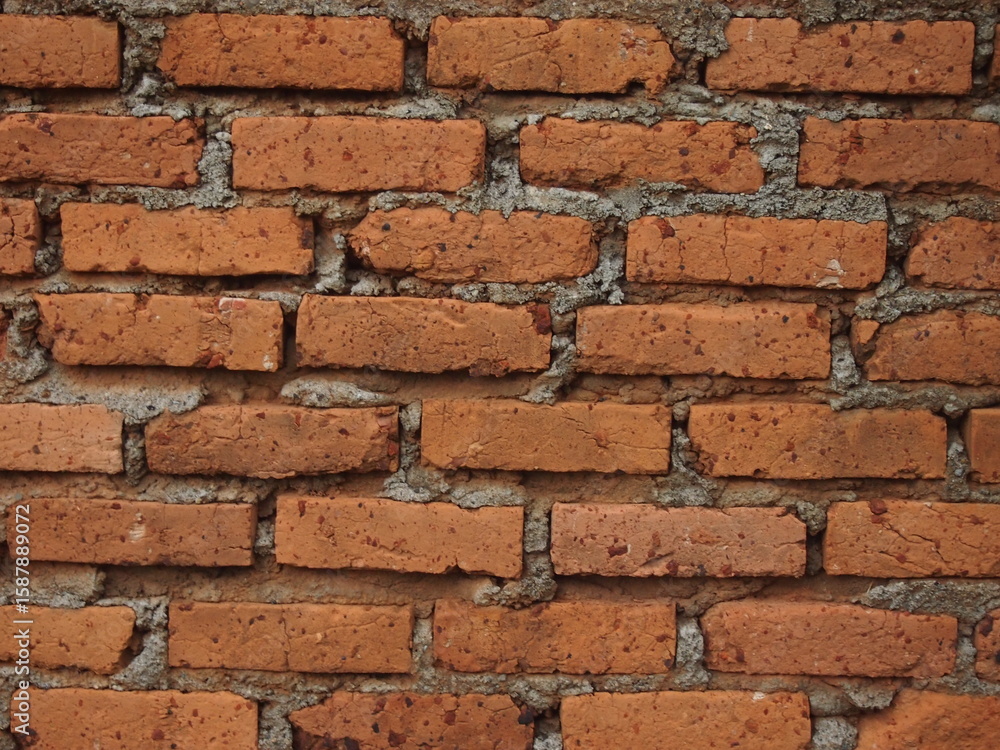 A close up view of red brick wall A close up view of red brick wall