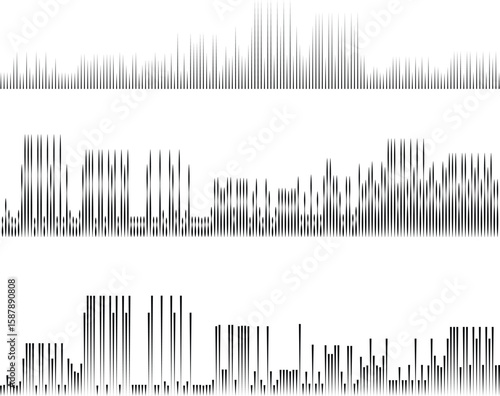 Vector set of sound waves icons. audio waves png, radio waves. voice message png. icons png.