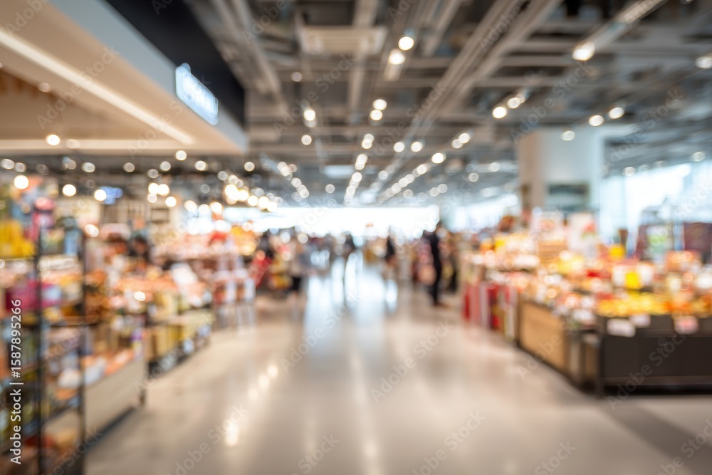 Obraz premium Blurred supermarket interior (2)