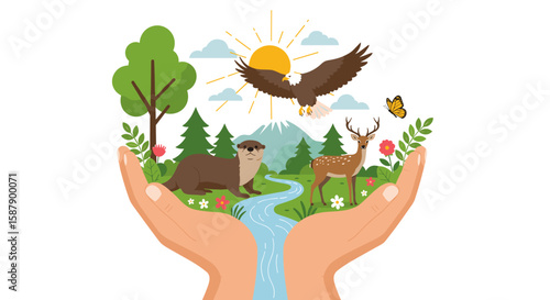 Nature conservation: harmony of wildlife and ecosystems in human hands