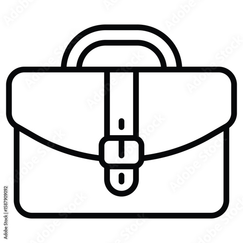 Outline briefcase icon for corporate work and professional career