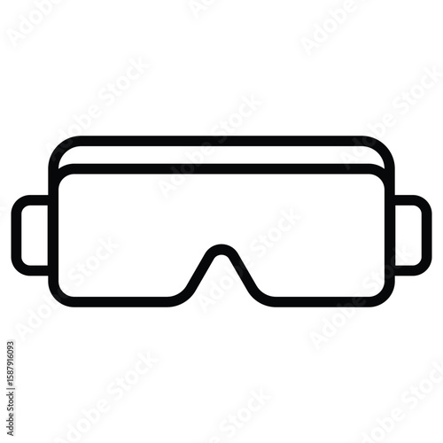 Outline VR goggles icon for virtual reality and AR experiences
