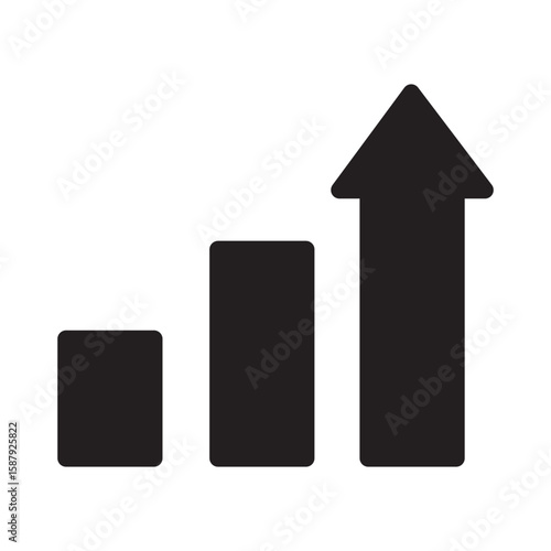 Simple Growth Chart Icon for Business