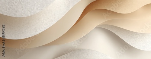 Abstract Layers of Soft Textures in Muted Beige and White Tones