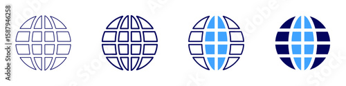 Internet censorship icon in 4 different styles. Thin Line, Line, Bold Line, Duotone. Duotone style. Editable stroke