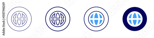 Internet outage icon in 4 different styles. Thin Line, Line, Bold Line, Duotone. Duotone style. Editable stroke