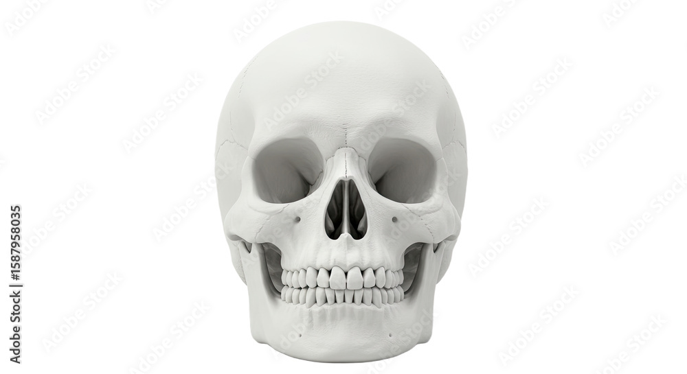 Obraz premium Detailed 3D Human Skull Model.