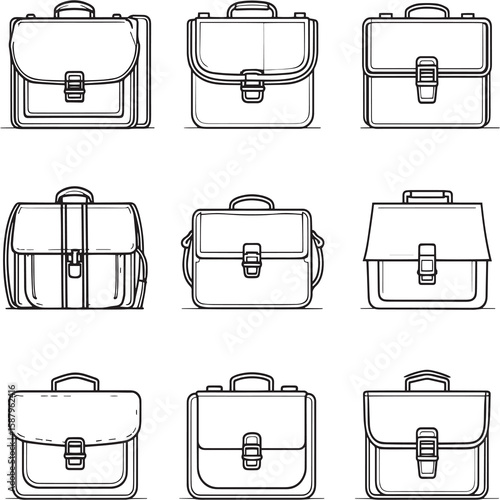 Vegan Leather Bag Minimalist Line Style