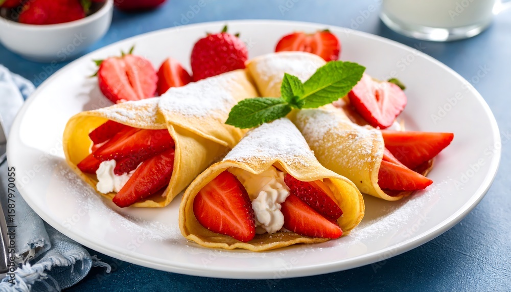 Delicious strawberry crepes Delicious strawberry crepes