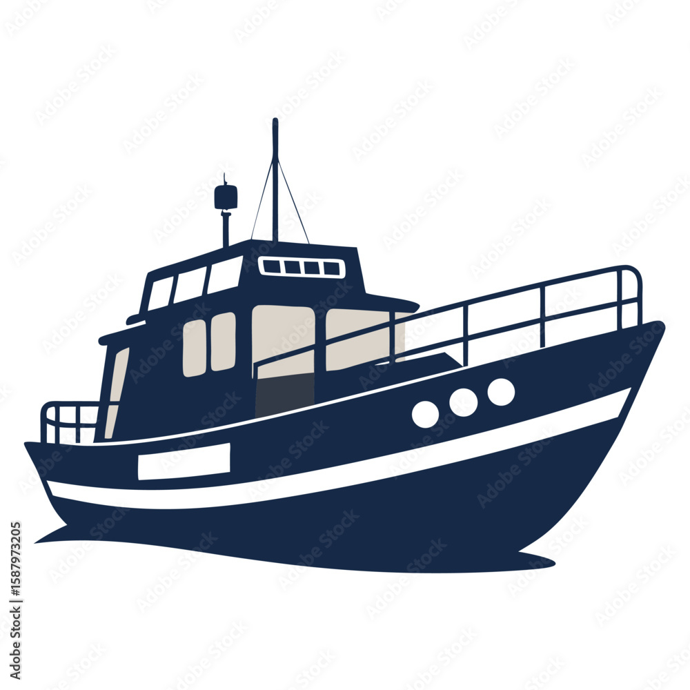 Obraz premium A clean silhouette of a lifeboat, a symbol of safety, rescue, and maritime transportation.