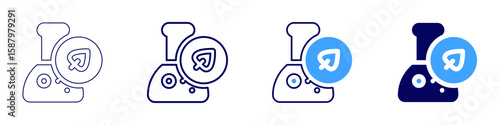 Anaerobic respiration icon in 4 different styles. Thin Line, Line, Bold Line, Duotone. Duotone style. Editable stroke