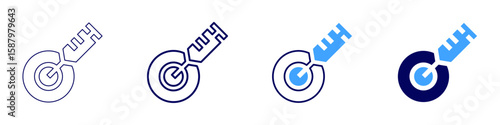 Bacteriophage infection icon in 4 different styles. Thin Line, Line, Bold Line, Duotone. Duotone style. Editable stroke