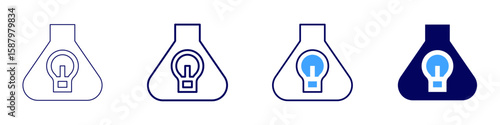 Behavioral economics icon in 4 different styles. Thin Line, Line, Bold Line, Duotone. Duotone style. Editable stroke