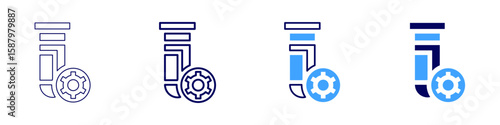 Blood test icon in 4 different styles. Thin Line, Line, Bold Line, Duotone. Duotone style. Editable stroke
