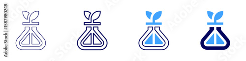 Combustion reaction icon in 4 different styles. Thin Line, Line, Bold Line, Duotone. Duotone style. Editable stroke