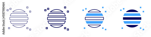 Cosmic horizon icon in 4 different styles. Thin Line, Line, Bold Line, Duotone. Duotone style. Editable stroke