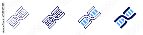 Fossil evidence icon in 4 different styles. Thin Line, Line, Bold Line, Duotone. Duotone style. Editable stroke