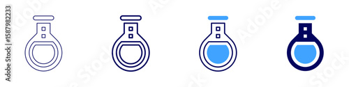 Galvanic cell icon in 4 different styles. Thin Line, Line, Bold Line, Duotone. Duotone style. Editable stroke