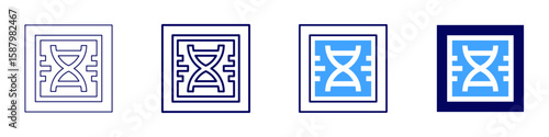 Genetic mapping icon in 4 different styles. Thin Line, Line, Bold Line, Duotone. Duotone style. Editable stroke