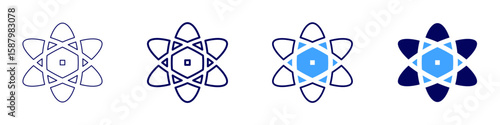 Gravitational wave icon in 4 different styles. Thin Line, Line, Bold Line, Duotone. Duotone style. Editable stroke