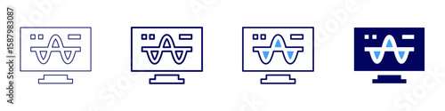 Heart chamber icon in 4 different styles. Thin Line, Line, Bold Line, Duotone. Duotone style. Editable stroke