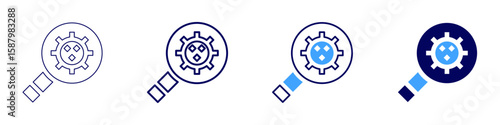 Incubation temperature icon in 4 different styles. Thin Line, Line, Bold Line, Duotone. Duotone style. Editable stroke