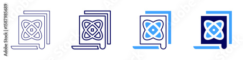 Scientific icon in 4 different styles. Thin Line, Line, Bold Line, Duotone. Duotone style. Editable stroke