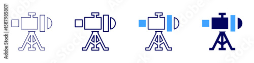 Scientific journal icon in 4 different styles. Thin Line, Line, Bold Line, Duotone. Duotone style. Editable stroke