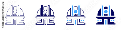 Trait inheritance icon in 4 different styles. Thin Line, Line, Bold Line, Duotone. Duotone style. Editable stroke